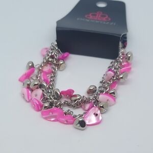 Paparazzi Pink and Silver Bracelet